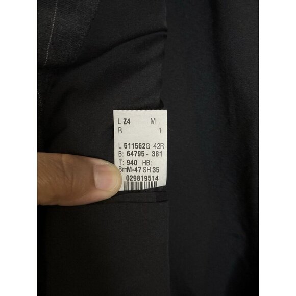 LAUREN RALPH LAUREN Gray Pinstripe Wool Suit Set Jacket Blazer Pants Sz 42R READ - Picture 9 of 16